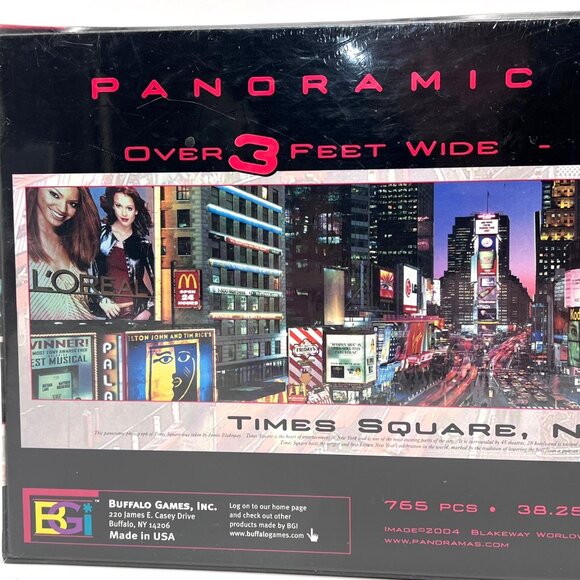 Times Square New York Panoramic Puzzle 750 Pieces Over 3 Feet Wide Vintage 2004 - Picture 6 of 12